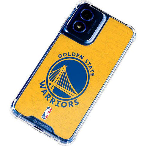 NBA Golden State Warriors Distressed Moto G 5G (2024) Clear Case